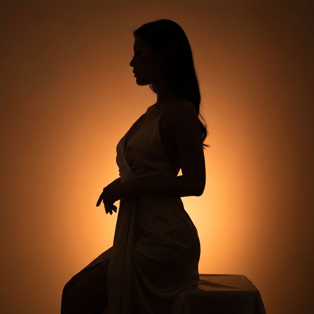 Elegant portrait silhouette